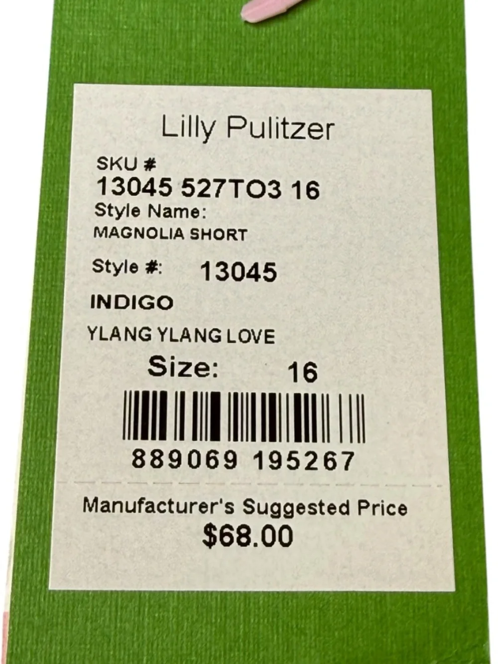 Lilly Pulitzer Magnolia Blue, Aqua & Yellow Floral Scalloped Shorts Sz. 16